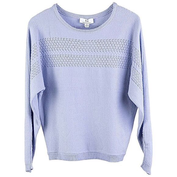 REVOLVE MAGASCHONI Sweater Lavender Cable Knit Long Sleeve Jumper Size L - Picture 1 of 8